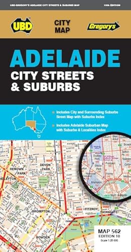Adelaide City Streets & Suburbs Map 562 10th