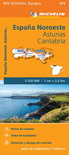 Asturias Cantabria - Michelin Regional Map 572: Map