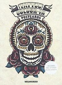 Tattoo Colour-In Postcards